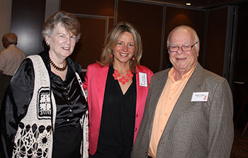 Pearl and Marty Teller with Catherine Martino (center)